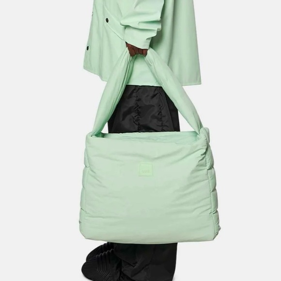 RAINS Loop Shopper Mini Puffer Bag - Mineral - Picture 3 of 8